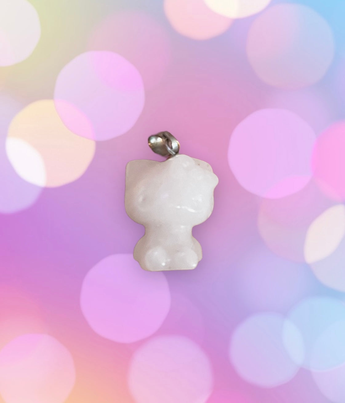 Rose Quartz Hello Kitty necklace
