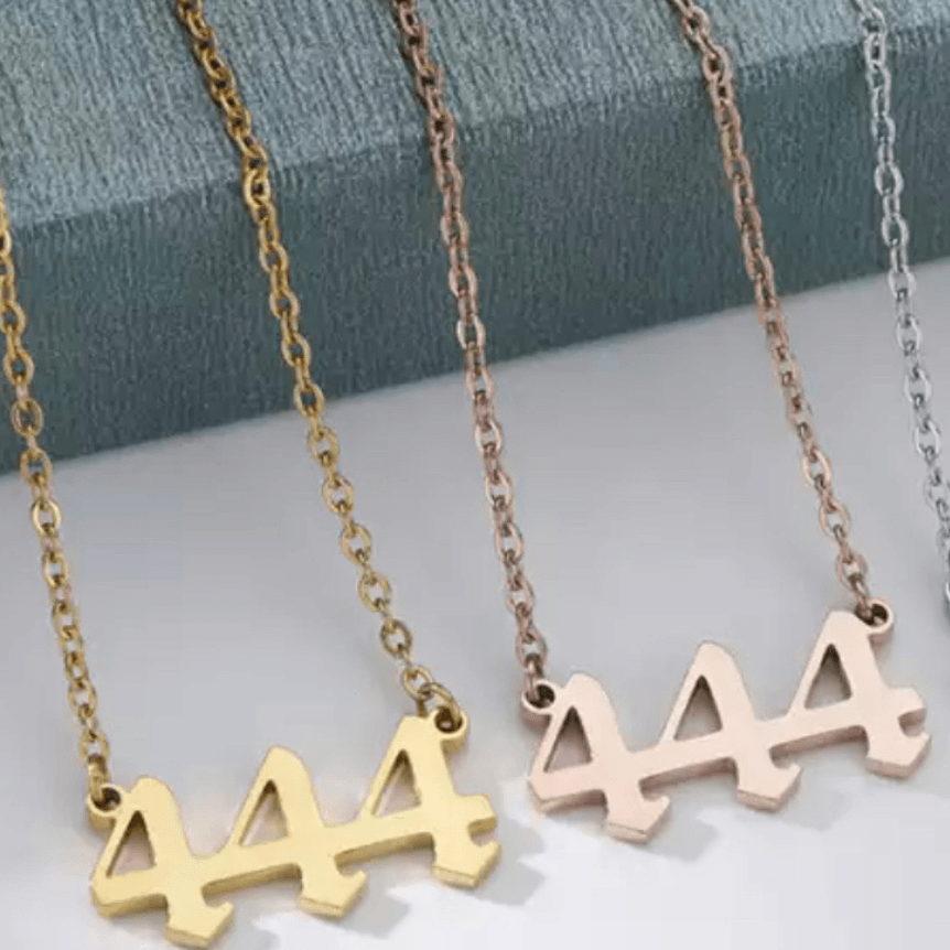 Angel number 444 (gold,silver, rose gold)